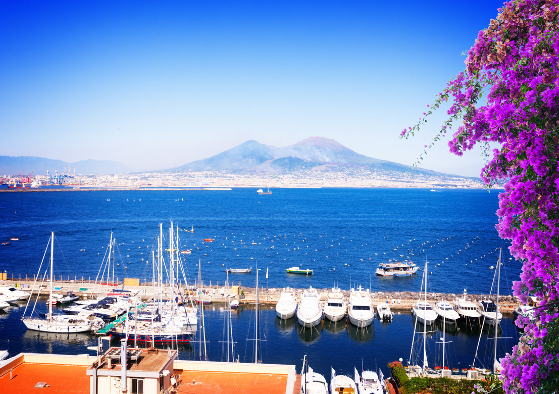 Naples and Vesuvius Volcano