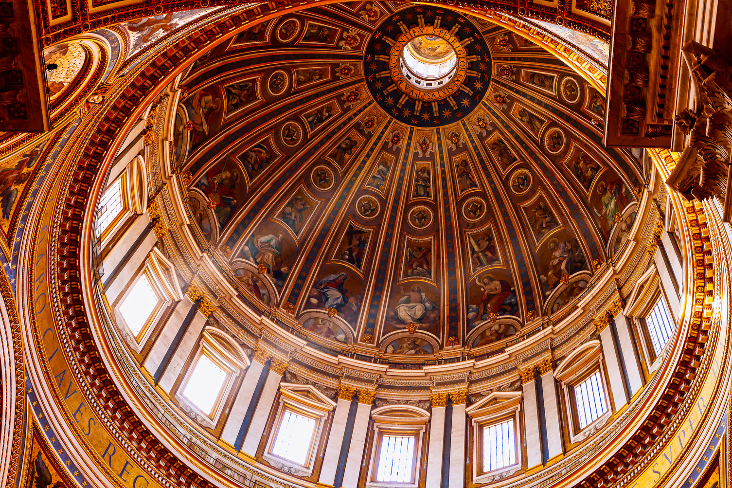 Dome Ceiling of St Peter's Baldachin Basilica