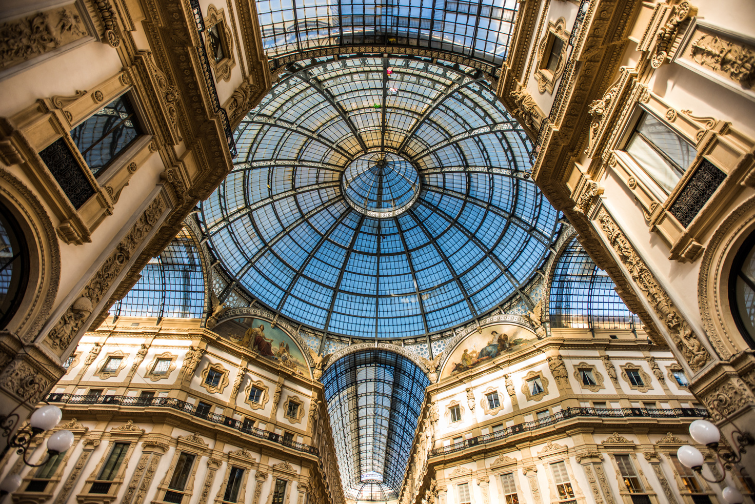 Milan, Italy 2016 - Newly refurbished Galleria Vittorio Emanuele II