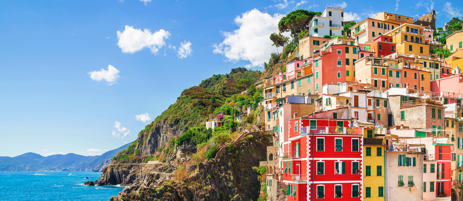 Buildings architecture in Cinque Terre  - Five lands ,Italy
